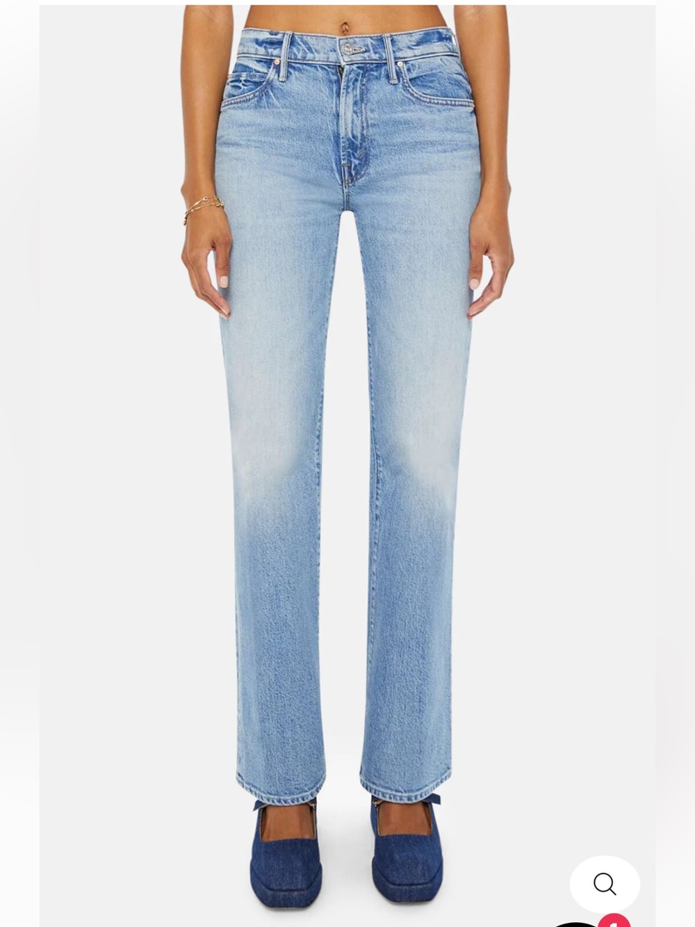 MOTHER Kick It Straight Jeans - Never Let Go - size 27